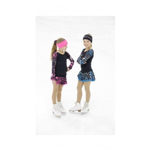 1601 SK8 Double layered skirt Blå - Tinas Figure Skating Shop