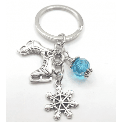 Snow Flake Ice Skate Nyckelring